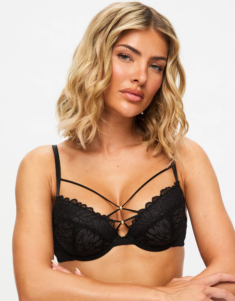 Ann Summers Adorn Me Padded Plunge Bra Black - Image 3