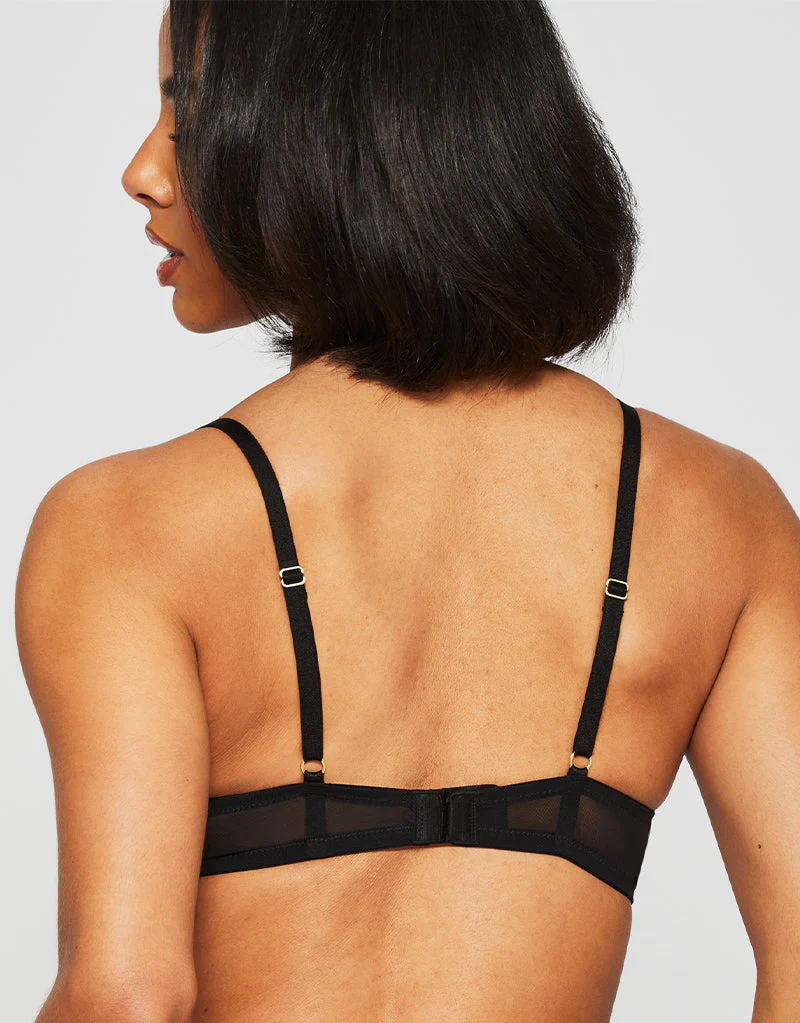 Ann Summers Sexy Lace Planet Padded Plunge Bra Black/Pink - Image 5