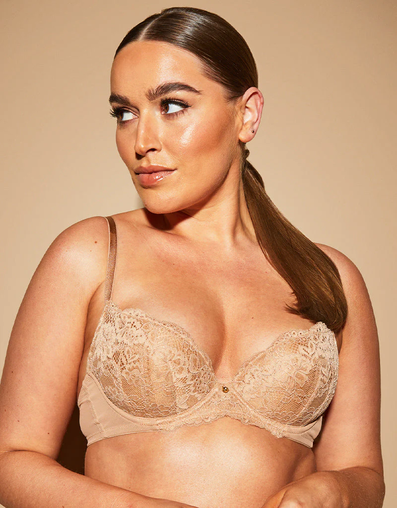 Ann Summers Sexy Lace Planet Padded Plunge Bra Latte - Image 3