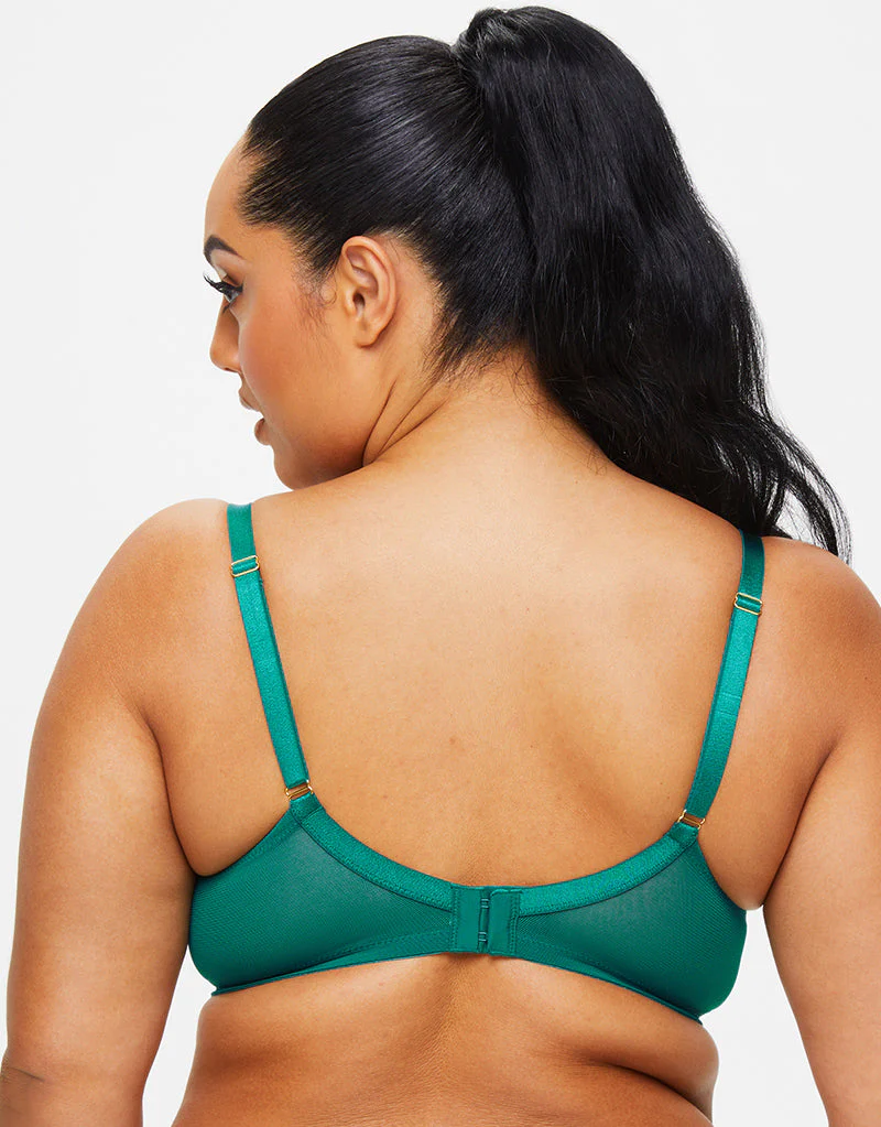 Ann Summers The Lasting Lover Plunge Bra Green/Black - Image 5