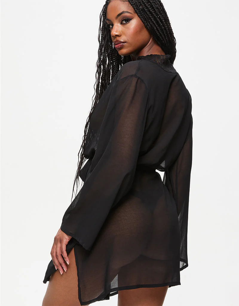 Ann Summers The Promising Robe Black - Image 5