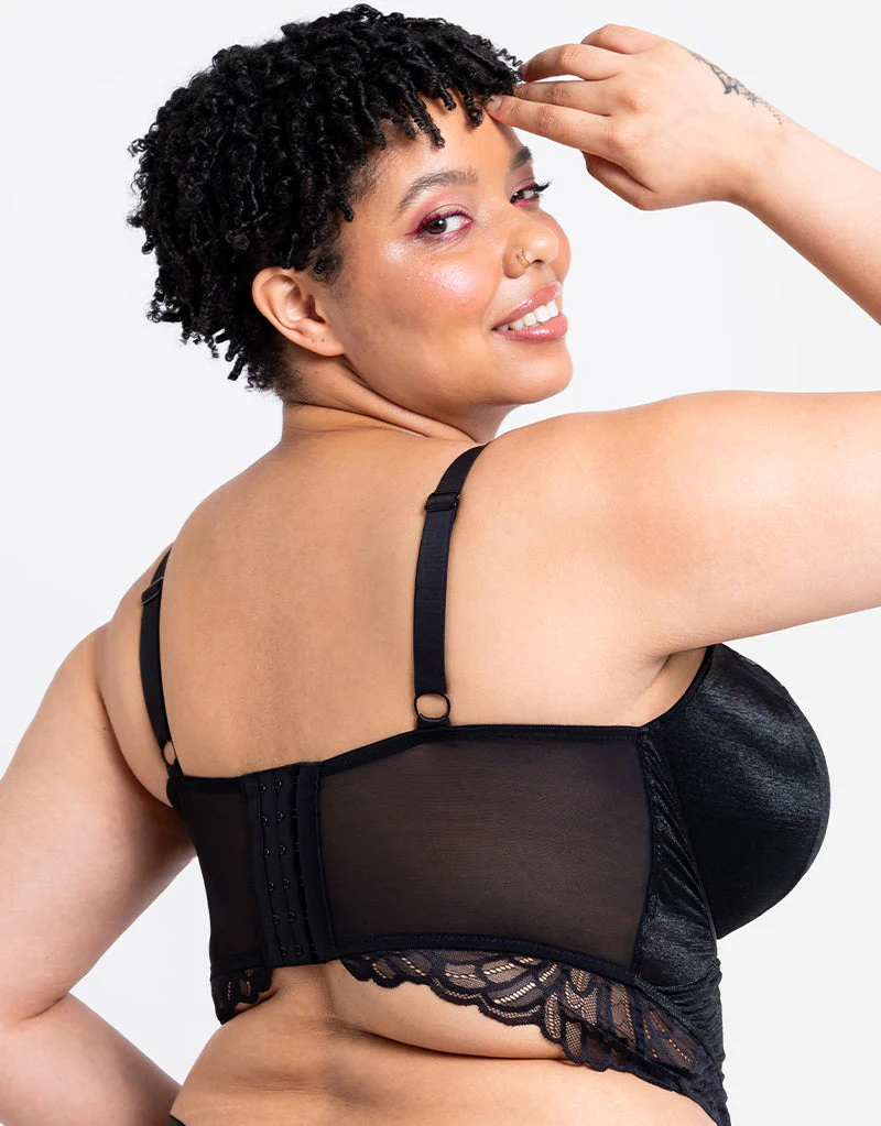 Curvy Kate Boost Bombshell Longline Padded Balcony Bra Black Sparkle - Image 6