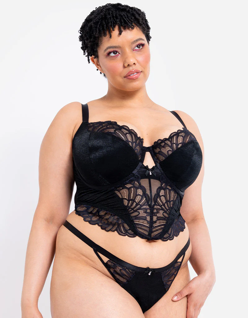 Curvy Kate Boost Bombshell Longline Padded Balcony Bra Black Sparkle - Image 8