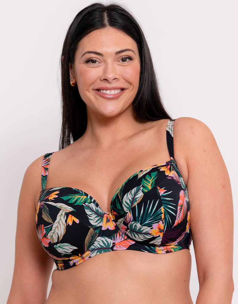 Curvy Kate Cuba Libre Padded Balcony Bikini Multiway Top Print Mix - Image 3