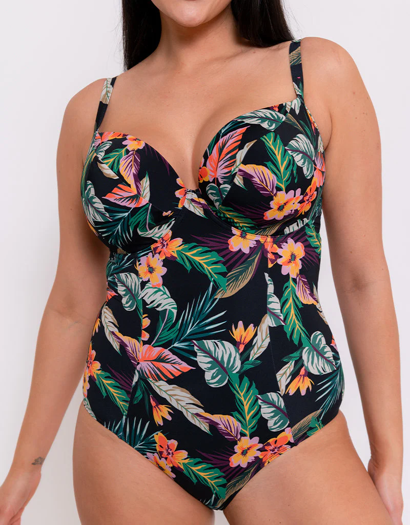 Curvy Kate Cuba Libre Padded Plunge Swimsuit Print Mix - Image 7