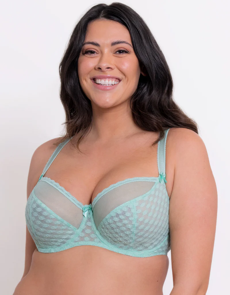 Curvy Kate Dottie Balcony Bra Mint Green - Image 3