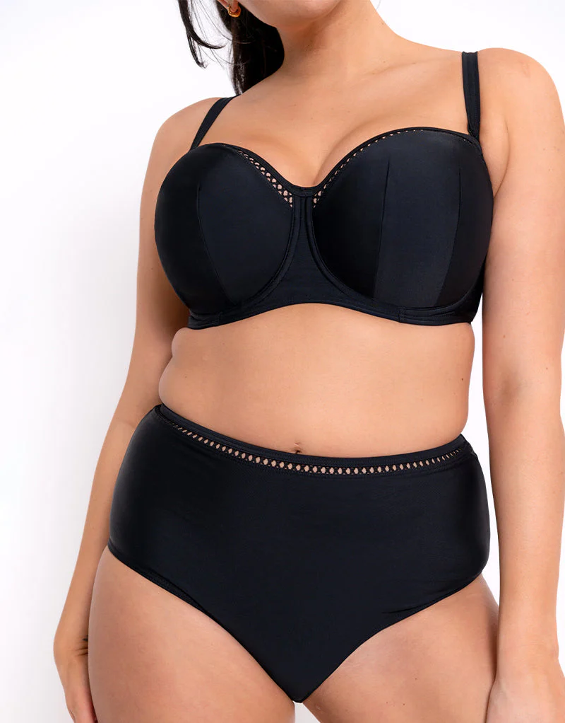 Curvy Kate First Class Bandeau Strapless Multiway Bikini Top Black - Image 7