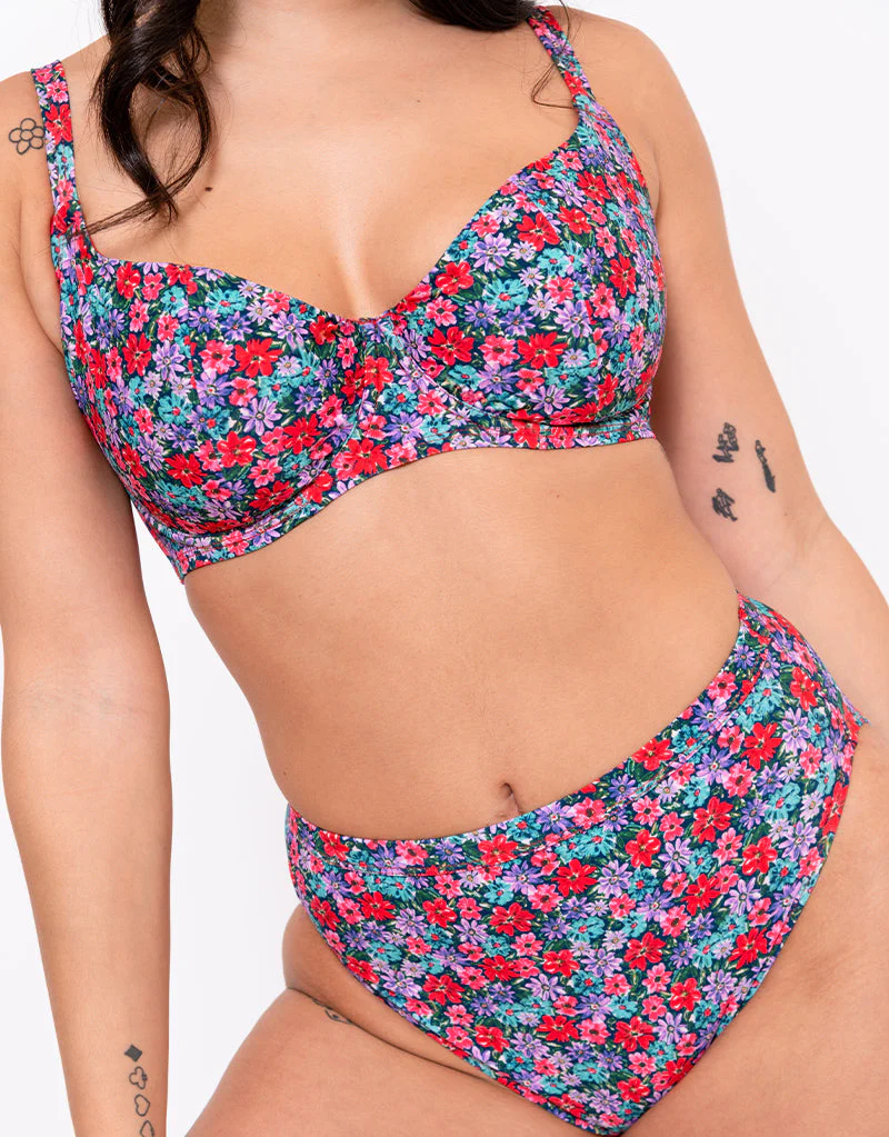 Curvy Kate Kitsch Kate Multiway Balcony Bikini Top Floral Print - Image 7