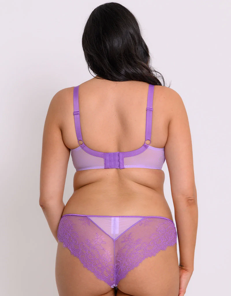Curvy Kate Lifestyle Lace Plunge Bra Lilac/Violet - Image 6
