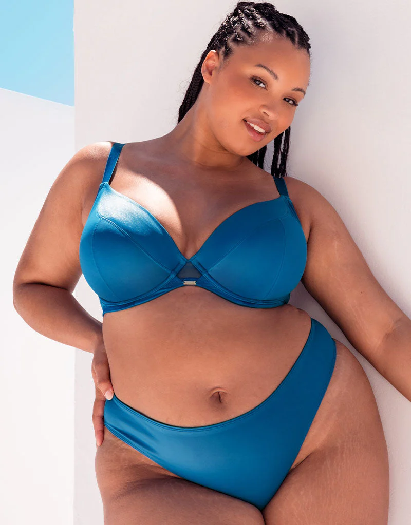 Curvy Kate Lush Full Plunge Bra Peacock Blue - Image 8