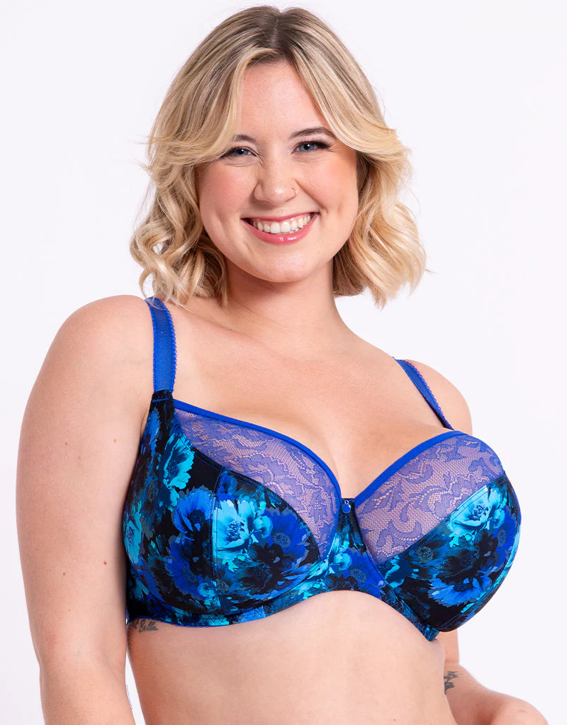 Curvy Kate Moody Bloom Balcony Bra Cobalt/Floral - Image 6
