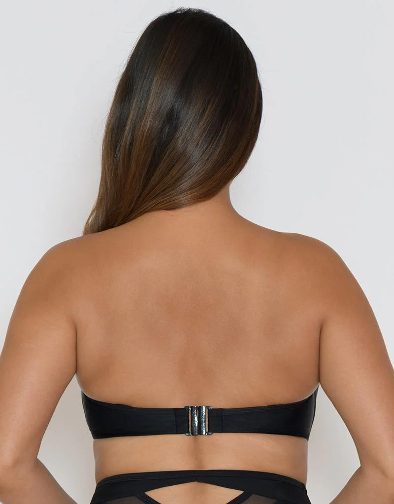 Curvy Kate Sheer Class Bandeau Bikini Top Black - Image 5