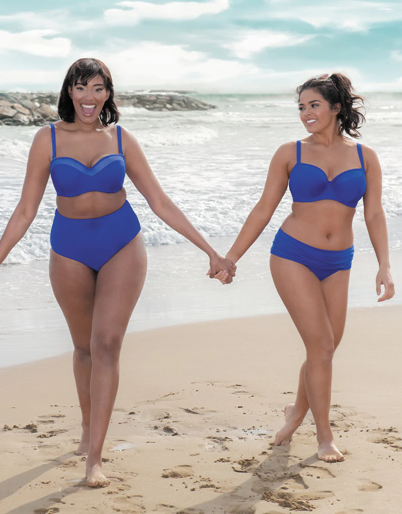 Curvy Kate Sheer Class Padded Balcony Bikini Top Cobalt - Image 6