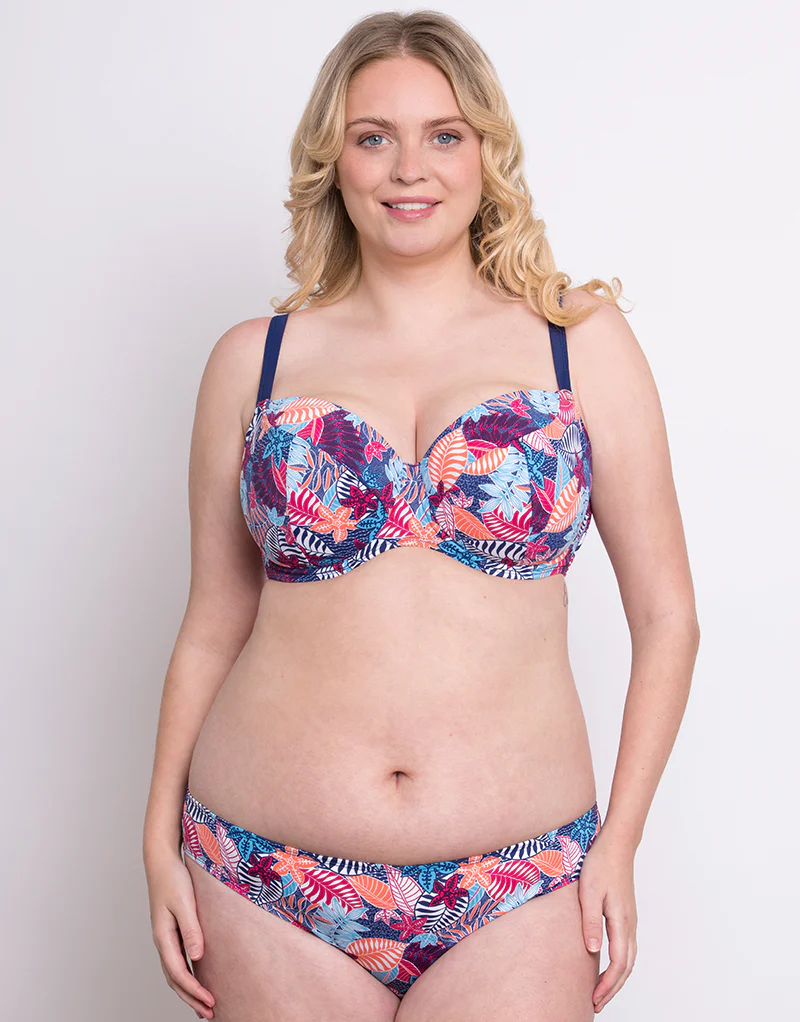 Flirtelle Antigua Reef Classic Bikini Brief Navy Print - Image 3