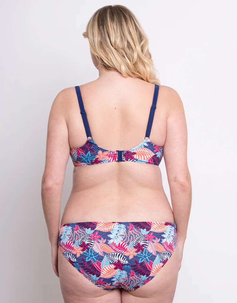 Flirtelle Antigua Reef Classic Bikini Brief Navy Print - Image 4