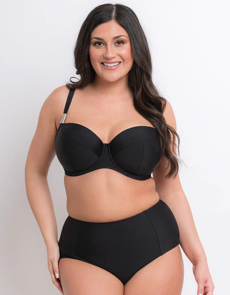 Flirtelle Dubai Escape High Waist Bikini Brief Black - Image 3