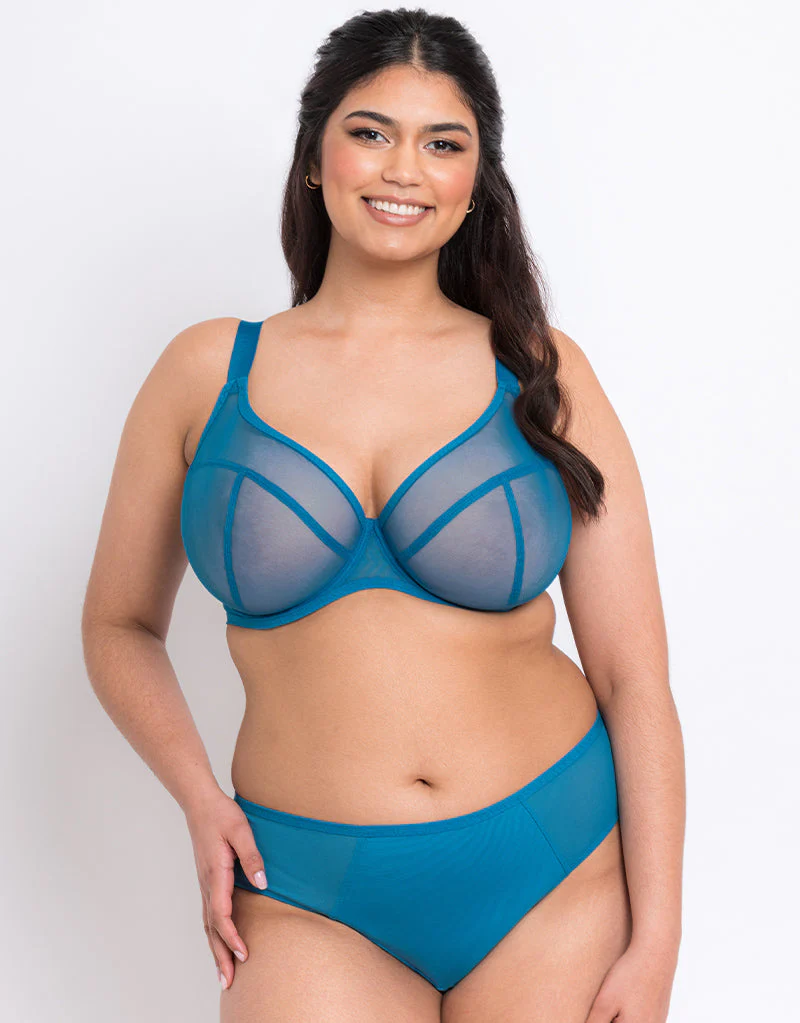 Flirtelle Hayley Plunge Bra Turquoise - Image 7