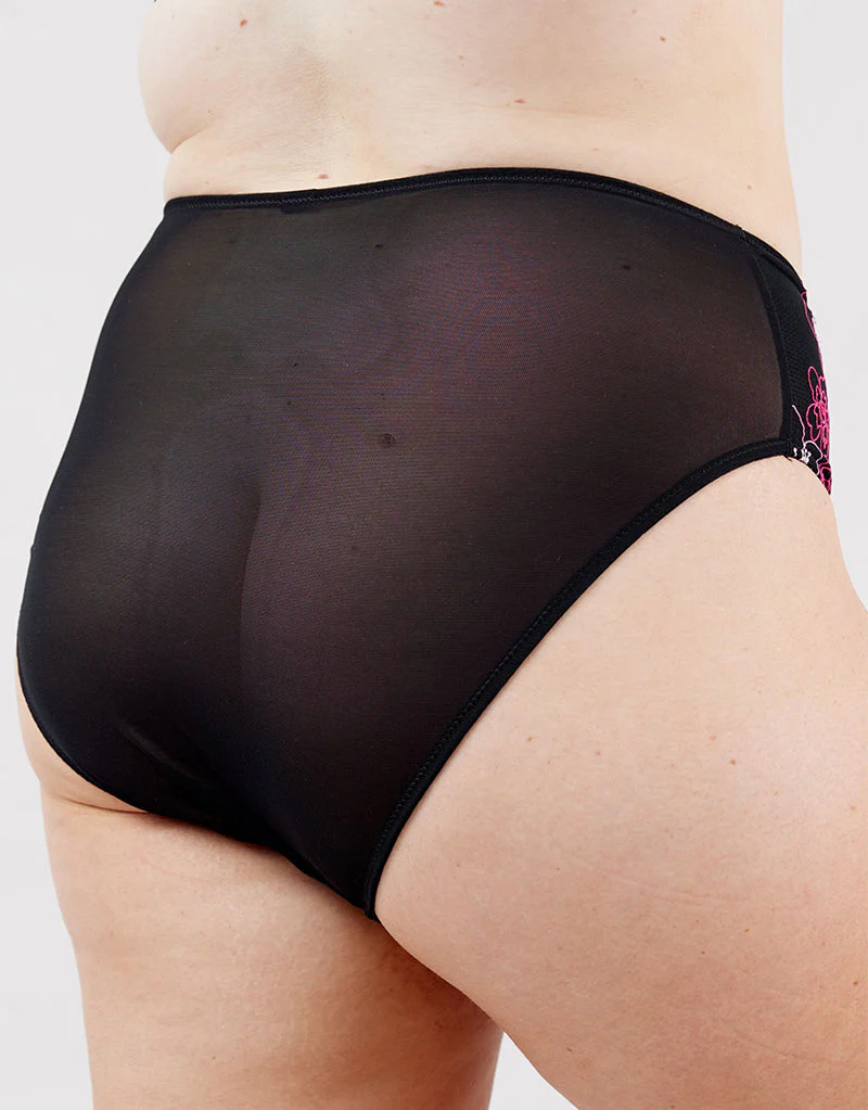 Oola Embroidery High Waist Brief Black - Image 3