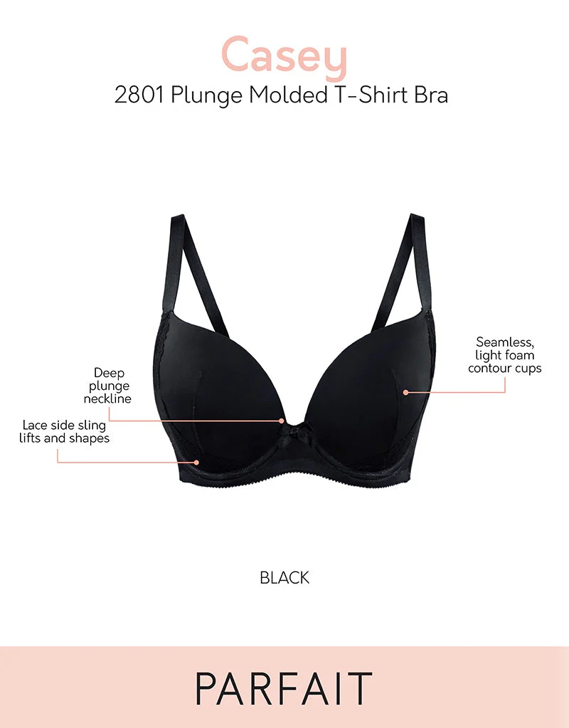 Parfait Casey Plunge T-Shirt Bra Black - Image 4