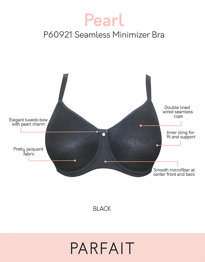 Parfait Pearl Unlined Seamless Minimizer Bra Black - Image 4