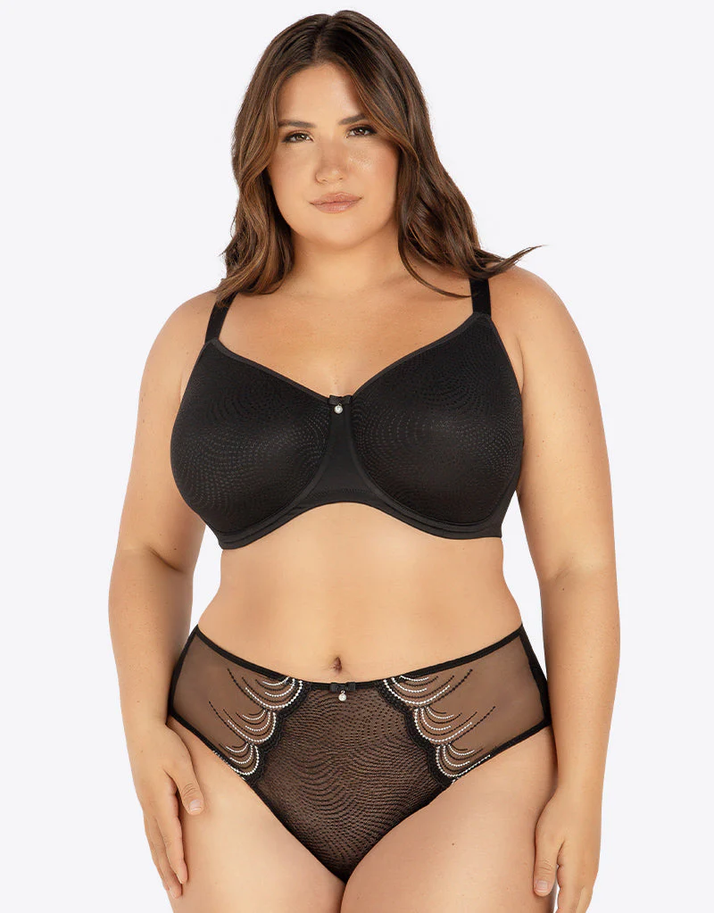 Parfait Pearl Unlined Seamless Minimizer Bra Black - Image 9