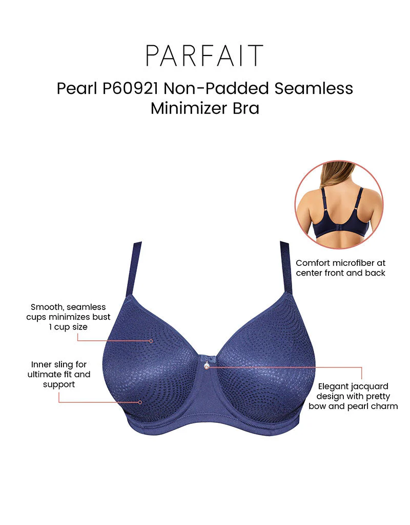 Parfait Pearl Unlined Seamless Minimizer Bra Navy Blue - Image 3