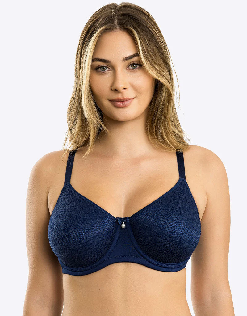 Parfait Pearl Unlined Seamless Minimizer Bra Navy Blue - Image 4