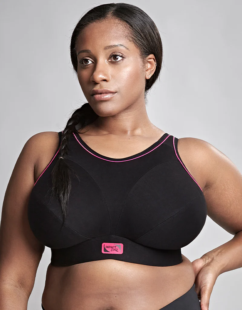 Royce Impact Free Sports Bra Black/Pink - Image 3