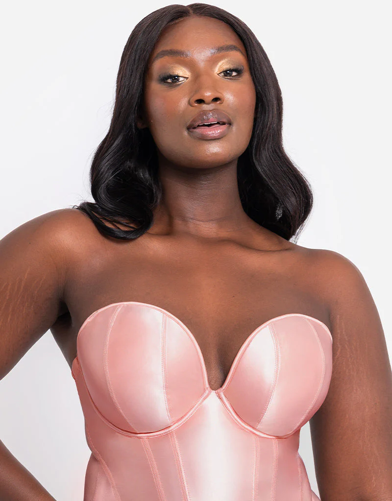 Scantilly Classique Plunge Strapless Padded Body Powdery Pink - Image 3