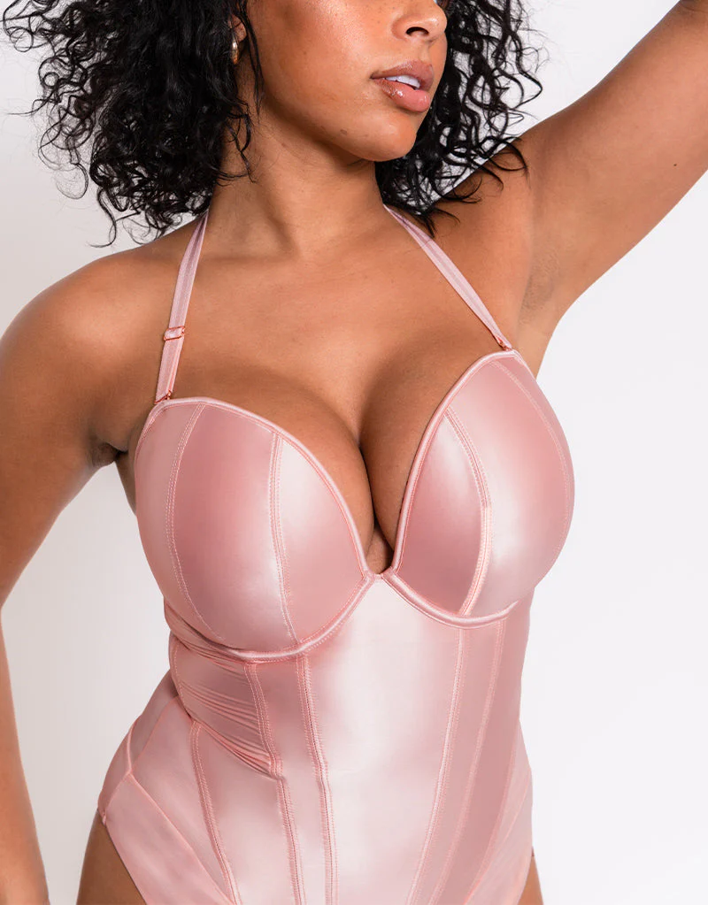 Scantilly Classique Plunge Strapless Padded Body Powdery Pink - Image 8